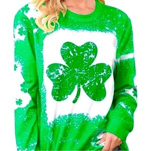 St Patrick’s Day Green Shamrock Adult Shirt, clover shirt,trendy cozy holiday